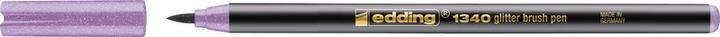 Image du produit Edding 1340 stylo pinceau pailleté Lot de 4 assortis (Paillettes bleues, violet scintillant et jaune ocre scintillant, Paillettes roses, 4 x)
