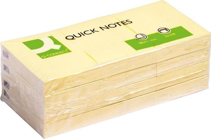 Actual product image Q-Connect Notepad Quick Notes 38 x 51 mm, 12 pieces (51 x 38 mm)