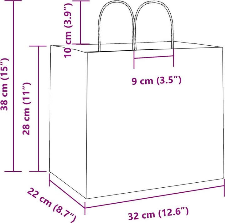 Immagine prodotto VidaXL Petrona (Borsa da regalo, 250 x)
