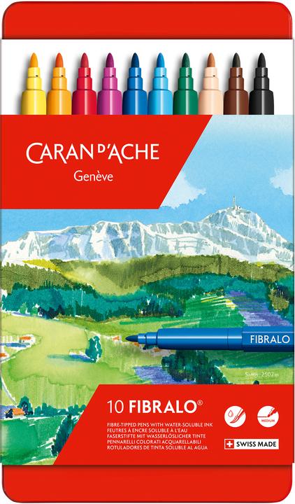 Immagine prodotto Caran d'Ache Fibralo Metallschachtel (Multicolore, 10 x)