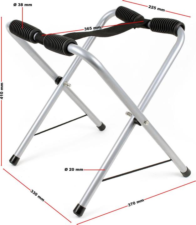 Actual product image Wiltec Kayak Storage Rack Foldable 370x330x410mm Aluminium Storage Bracket to Set Down Kayak, Canoe, Boat