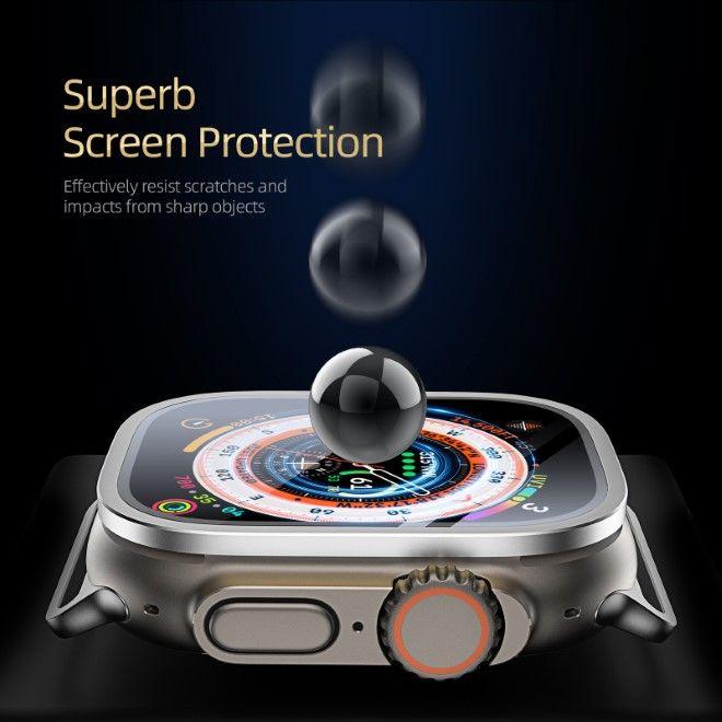 Image du produit Dux Ducis Flas Verre Trempé Avec Cadre En Aluminium Pour Apple Watch Ultra 49mm - Argent