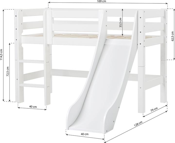 Produktbild Hoppekids PREMIUM Halfhigh 70x160 w.sl (70 x 160 cm)