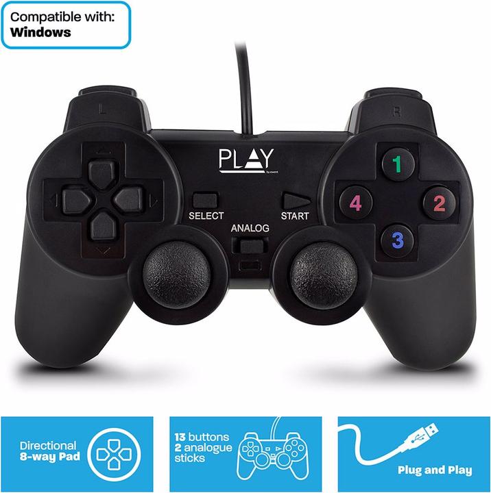 Actual product image Ewent Play Wired USB Gamepad (PC)