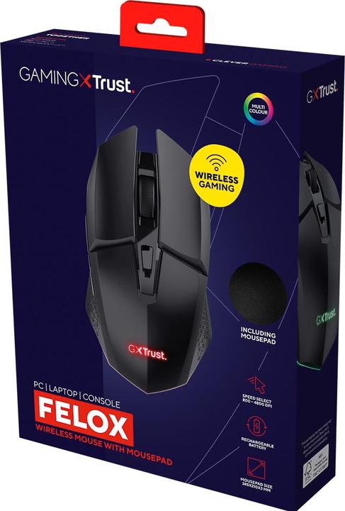 Actual product image Trust GXT112 FELOX MOUSE+MOUSEPAD (Wireless)