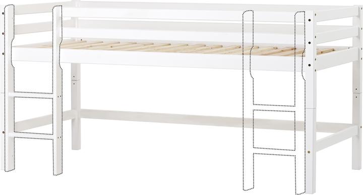 Produktbild Hoppekids BUNDLE BASIC Halbhochbett 90x200 cm mit CONSTRUCTION Vorhang und Schaummatratze (90 x 200 cm)