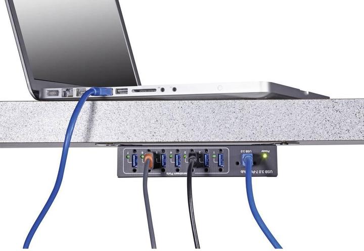 Image du produit Renkforce Hub industriel 7 ports USB 3 (USB-A, 7 Ports)