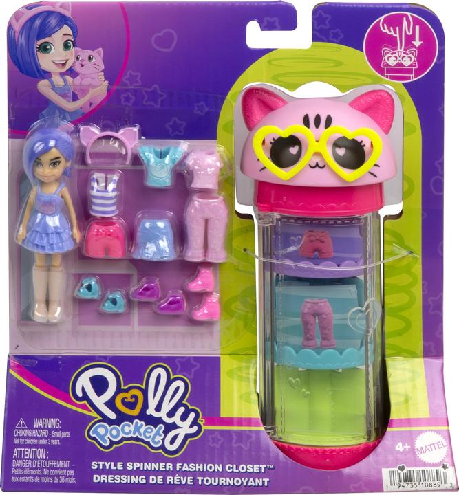Produktbild Polly Pocket mados priedų ir spintos rinkinys