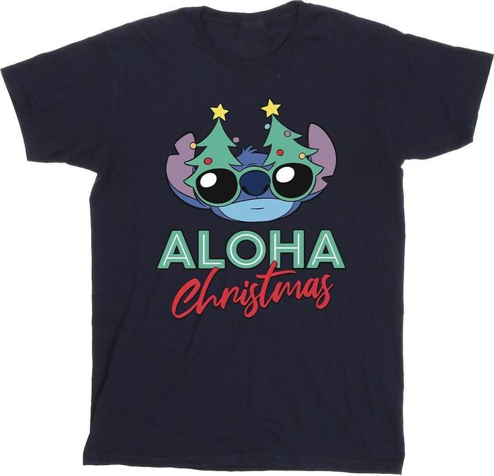 Disney Lilo And Stitch Christmas Tree Shades TShirt Mädchen