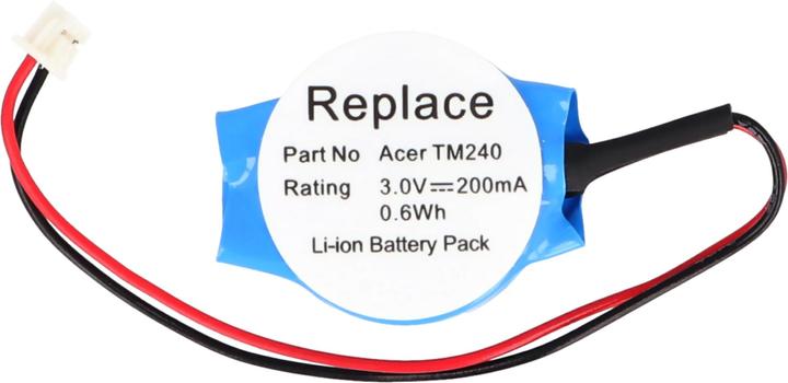Produktbild Acer Travelmate 240 BackUp CMOS Batterie mit Kabel und Stecker (200 mAh)