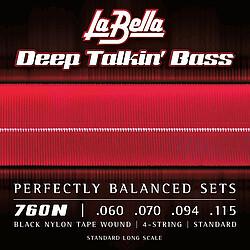 Image du produit La Bella 760N Nylon noir basse 060/115 (Guitare)
