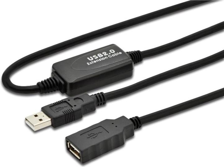 Produktbild InLine USB 2.0 Aktiv-Verlaengerung 20m mit Signalverstaerkung / Repeater Stecker A an Buchse A 20m (20 m, USB 2.0)