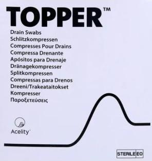 Topper Schlitzkompressen 10x10cm steril 50 Btl 2 Stk