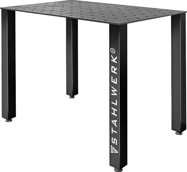 Stahlwerk Schweisstisch DIY-Bausatz hochbelastbare 12 mm Arbeitsplatte S355 Stahl (80 cm, 120 cm)