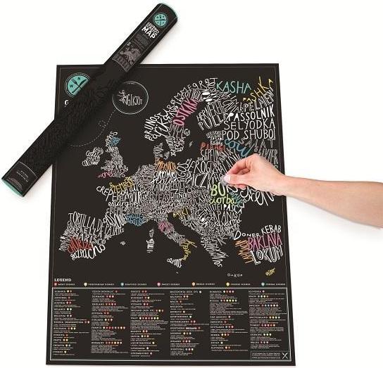 Luckies Scratch Map Gourmet Europa (60 x 80 cm)