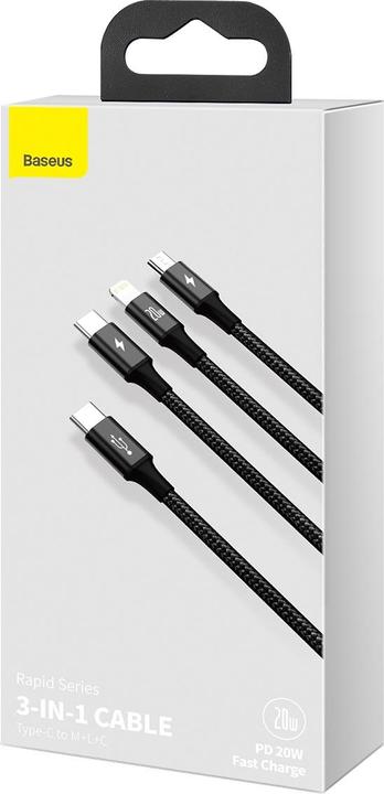 Produktbild Baseus Rapid Series 3in1 (1.50 m, USB 3.0, 20 W)