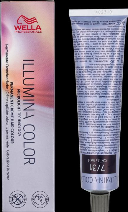 Actual product image Wella Illumina Color (7/31 medium blonde gold-ash)