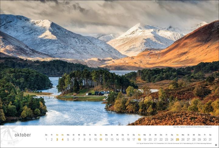 Actual product image Schottland Globetrotter Kalender 2026 - Von wilden Küsten, Seen und Bergen (Hardcover, German)