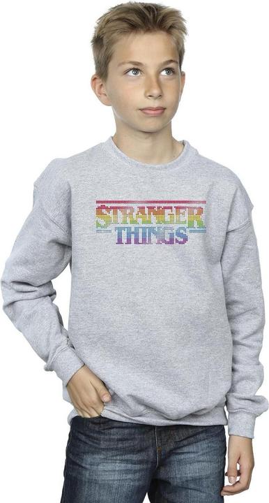 Actual product image Netflix Boys Stranger Things Rainbow Dot Logo Sweatshirt (140, 146)