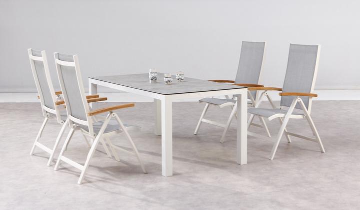 Productafbeelding Best Vouwstoel Cavalese wit/Teak