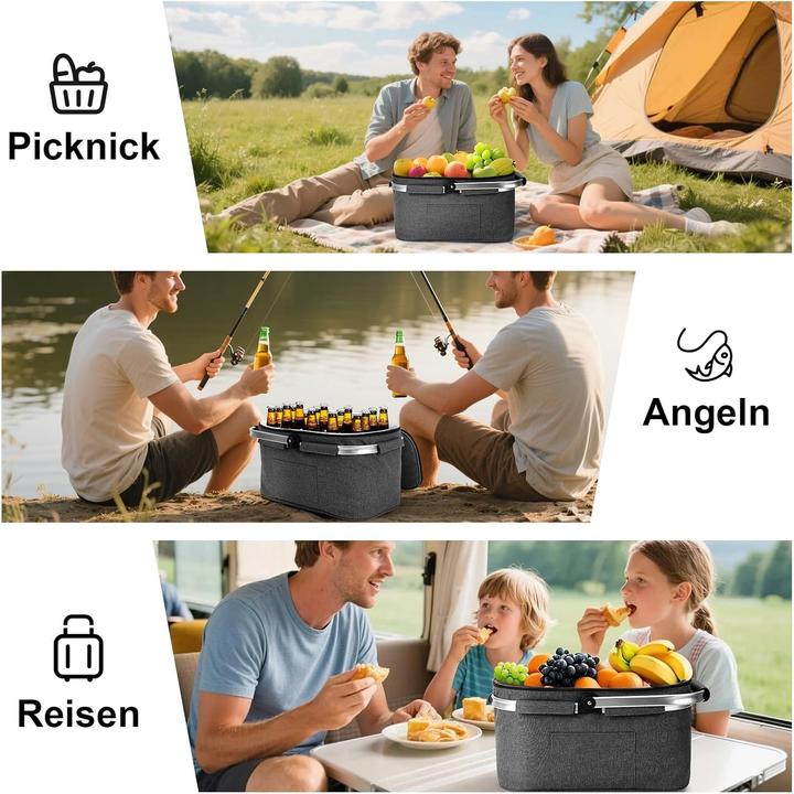 Produktbild Allcamp Outdoor Gear Faltbare isolierte Kühltasche mit Kühlakkus (32 l)