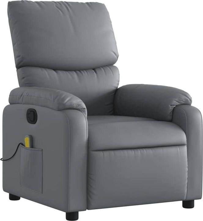 VidaXL Massagesessel Grau Kunstleder,Farbe: Grau,Material