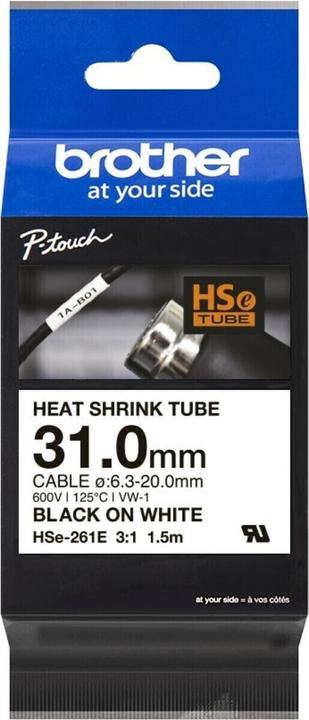 Produktbild Brother Heat-Shrink-Tube schwarz/weiss (3.10 cm, Weiss, Schwarz)