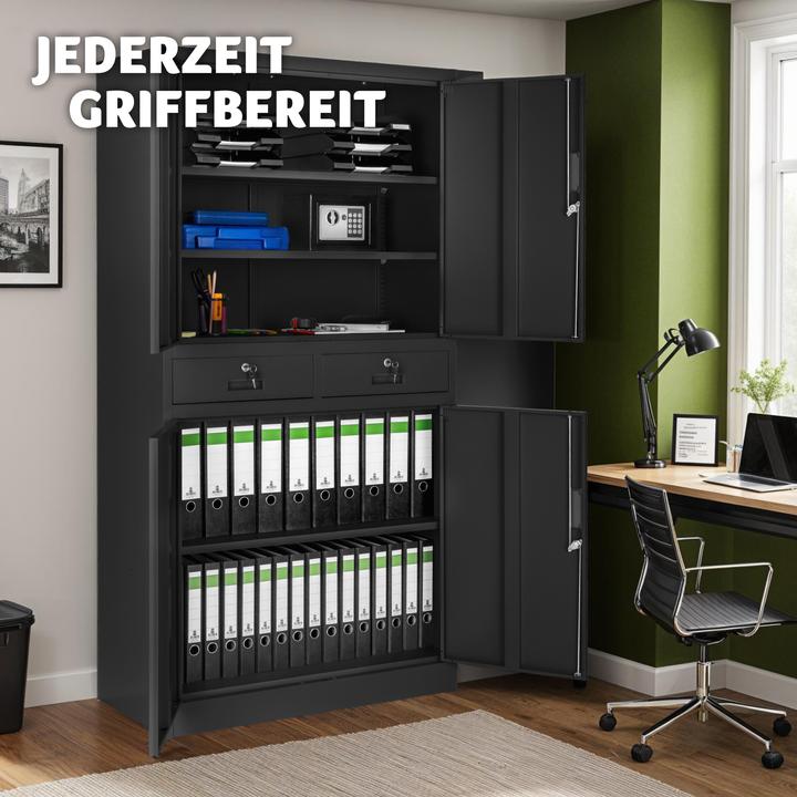 Actual product image tectake Filing cabinet (80 x 40 x 180 cm)