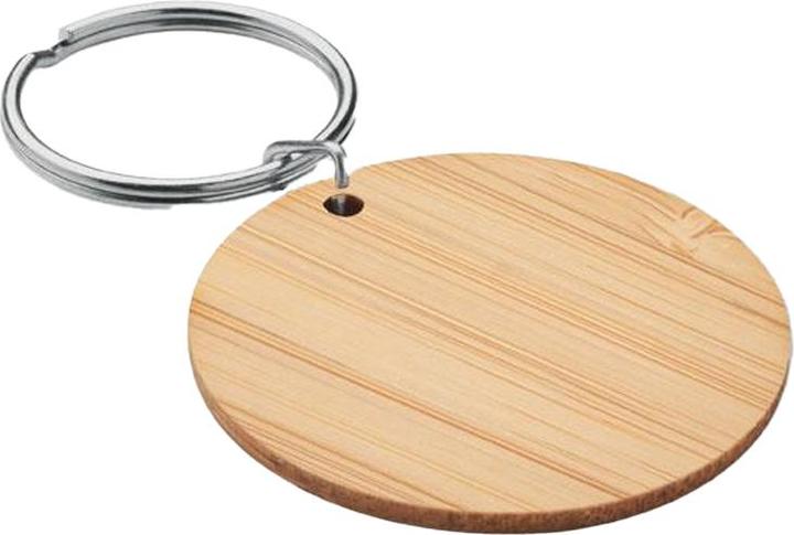 Actual product image MidOcean RoundBoo Round Bamboo Keyring