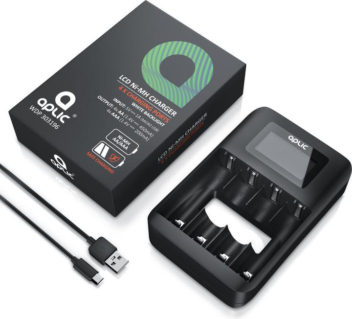Image du produit Aplic Chargeur de batterie à 4 baies (Chargeurs sans batterie)