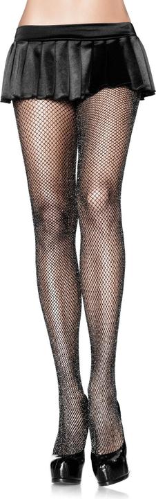 Produktbild Leg Avenue Glitzer Netzstrumpfhose schwarz-silber (One Size)
