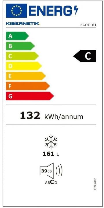 Label énergétique Kibernetik GS161C (Autonome, 161 l)