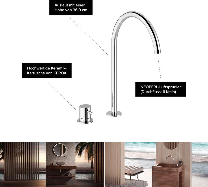 Actual product image Chris Bergen 2-hole basin mixer