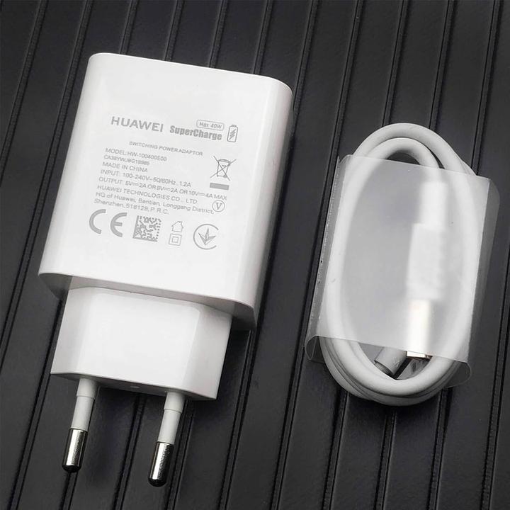 Image du produit Huawei HW-100400E00 Adaptateur secteur USB Super Charge + câble USB-C (40 W)