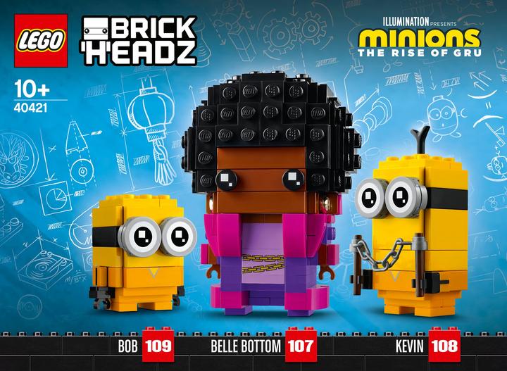Produktbild LEGO Brick Headz - Belle Bottom, Kevin & Bob (40421, LEGO Brickheadz)