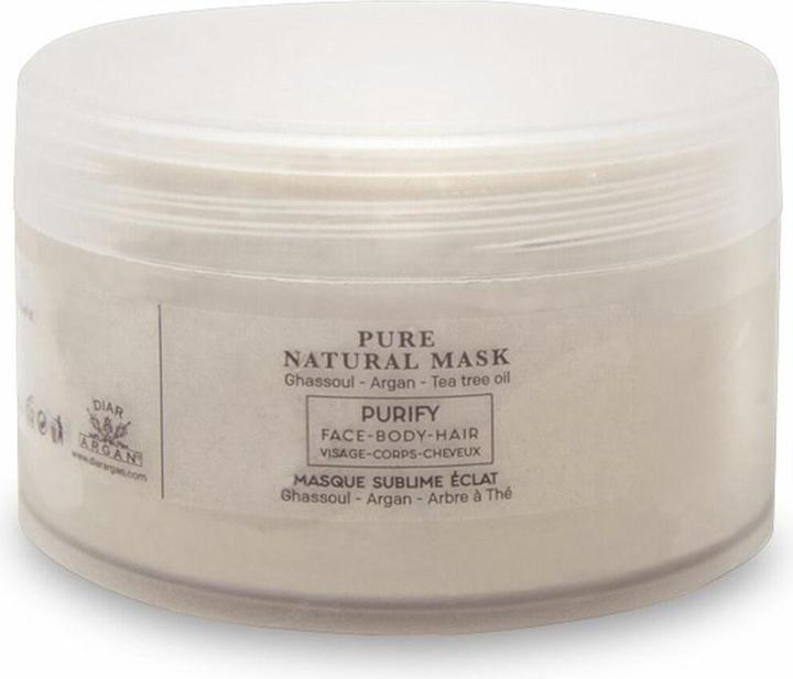 Diar Argan Natürliche Gesichtsmaske mit reinem Arganöl und Ghassoul - 200 ml (200 ml)