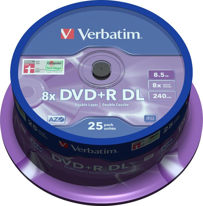 Produktbild Verbatim Dvd+R dl (25 x)