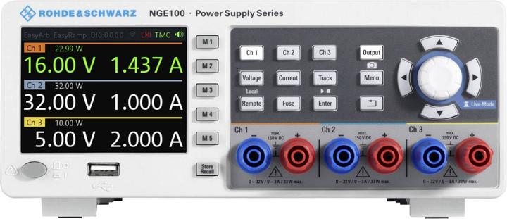 Rohde & Schwarz NGE103B, Power Supply, 3-channel, 0 to 3