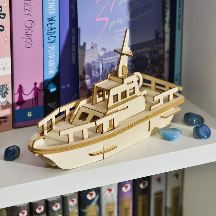 Actual product image Little Story Wooden Puzzle Model 3D - Boat (35 pieces)
