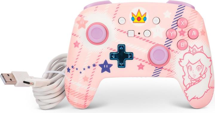 Image du produit PowerA Enhanced Wireless Controller Princess Peach Plaid (Switch OLED, Switch Lite, Switch)