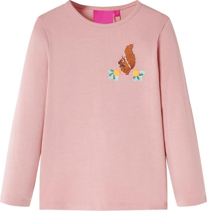 VidaXL Kinder-Langarmshirt Hellrosa 140,Material: 95 % Baumwolle. 5 (140)