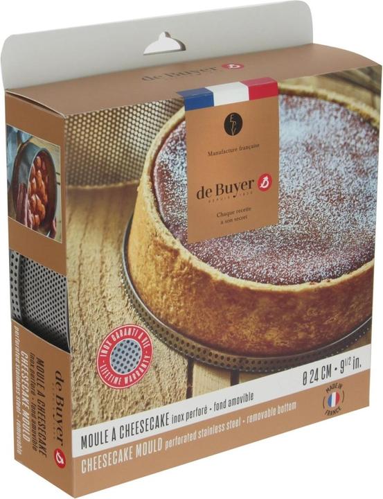 Image du produit de Buyer Moule à Cake En Inox Perforé Fond Amovible 20x6.5cm (20 cm)