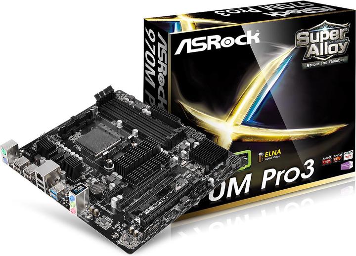 Produktbild AsRock 970M Pro3 (AM3+, AMD 970, mATX)