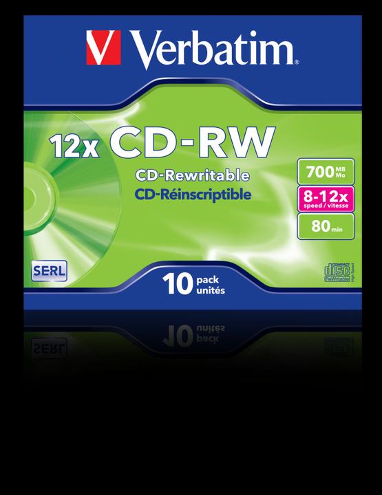 Actual product image Verbatim CD-RW, 700MB, 12x, pack of 10 (10 x)