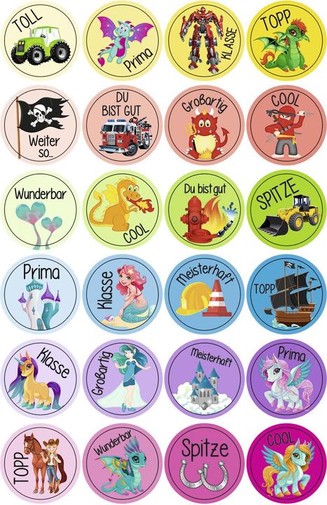 Image du produit Ursus Autocollants à motifs Motivation 96 pièces, multicolore