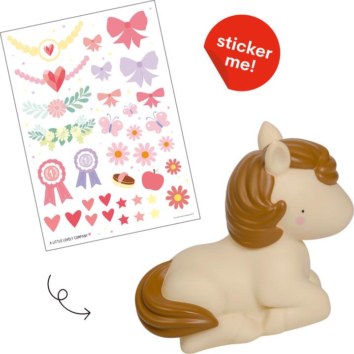 Produktbild A Little Lovely Company Kinder-Nachtlicht Pferd Maxi mit Sticker