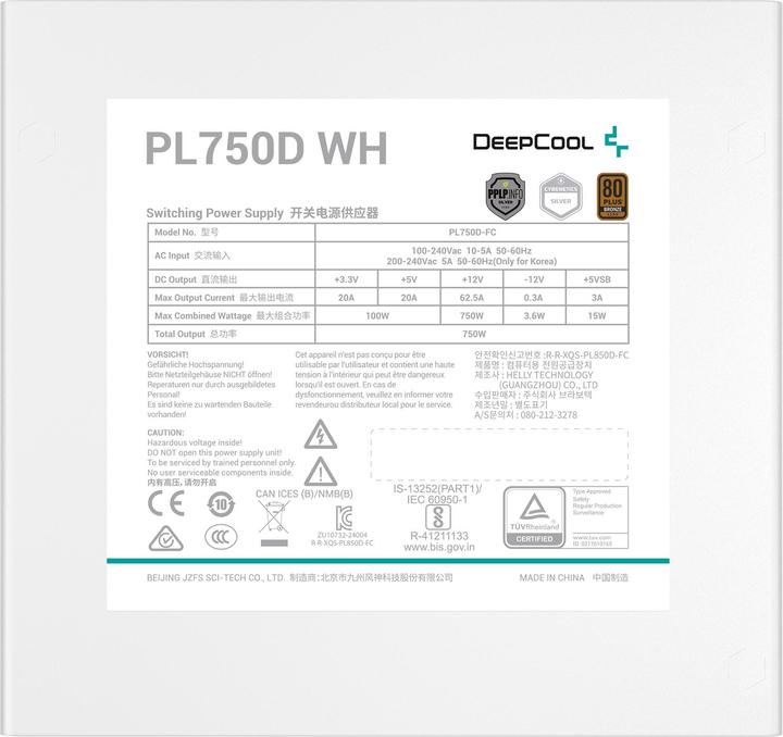 Image du produit Deepcool "750W PL750-D White" (750 W)