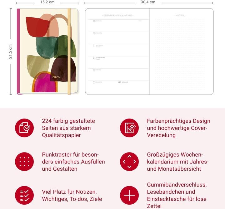 Immagine prodotto Design Diary Abstract 2026 (A5, Tedesco)