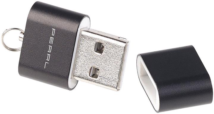 Image du produit Pearl Lot de 2 mini-lecteurs de cartes pour cartes microSD (USB 2.0)