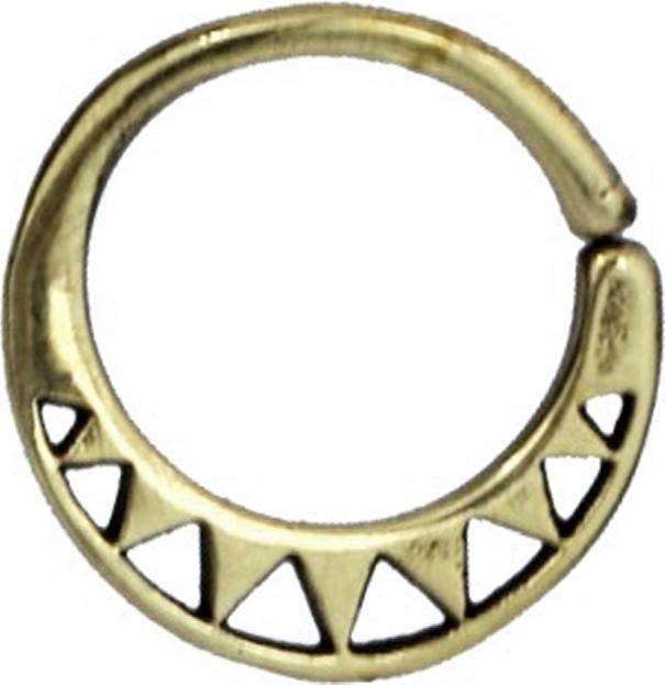 Produktbild Star Piercing Micro Piercing Ring vergoldet acht dreiecke (Messing)